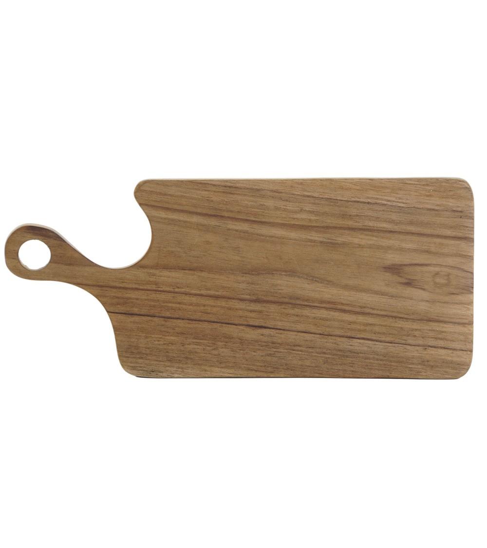 Dcasa Tabla De Cortar Teca Natural Decorativa Para Cocina De 13x2x30 Cm