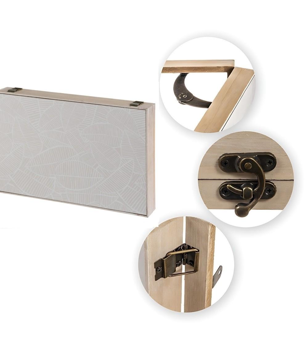 Dcasa Tapa Contador De Luz O Cubrecontador Electricos De Madera Hojas De 46x6x32 Cm