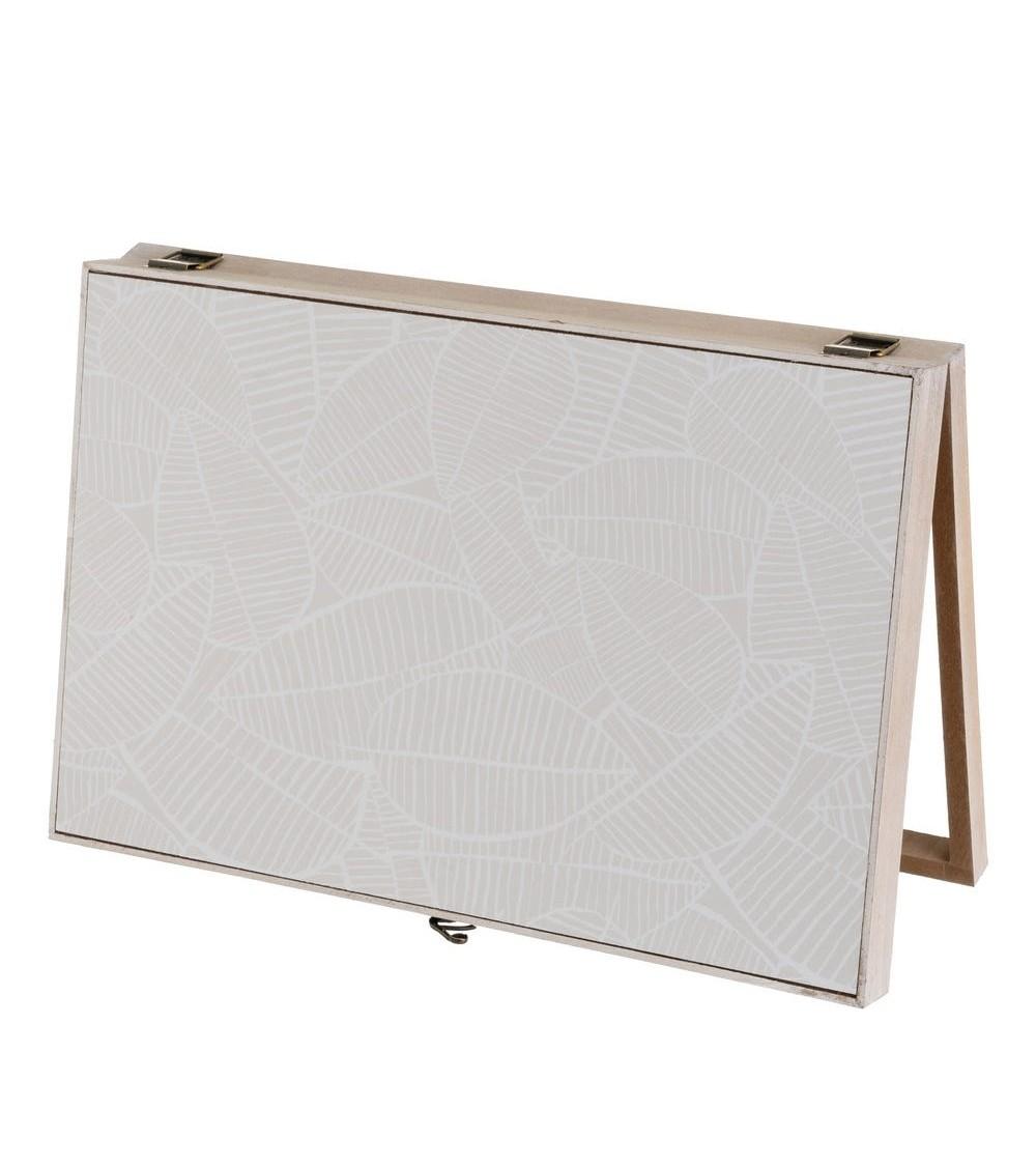 Dcasa Tapa contador de luz o cubrecontador electricos de madera hojas de 46x6x32 cm