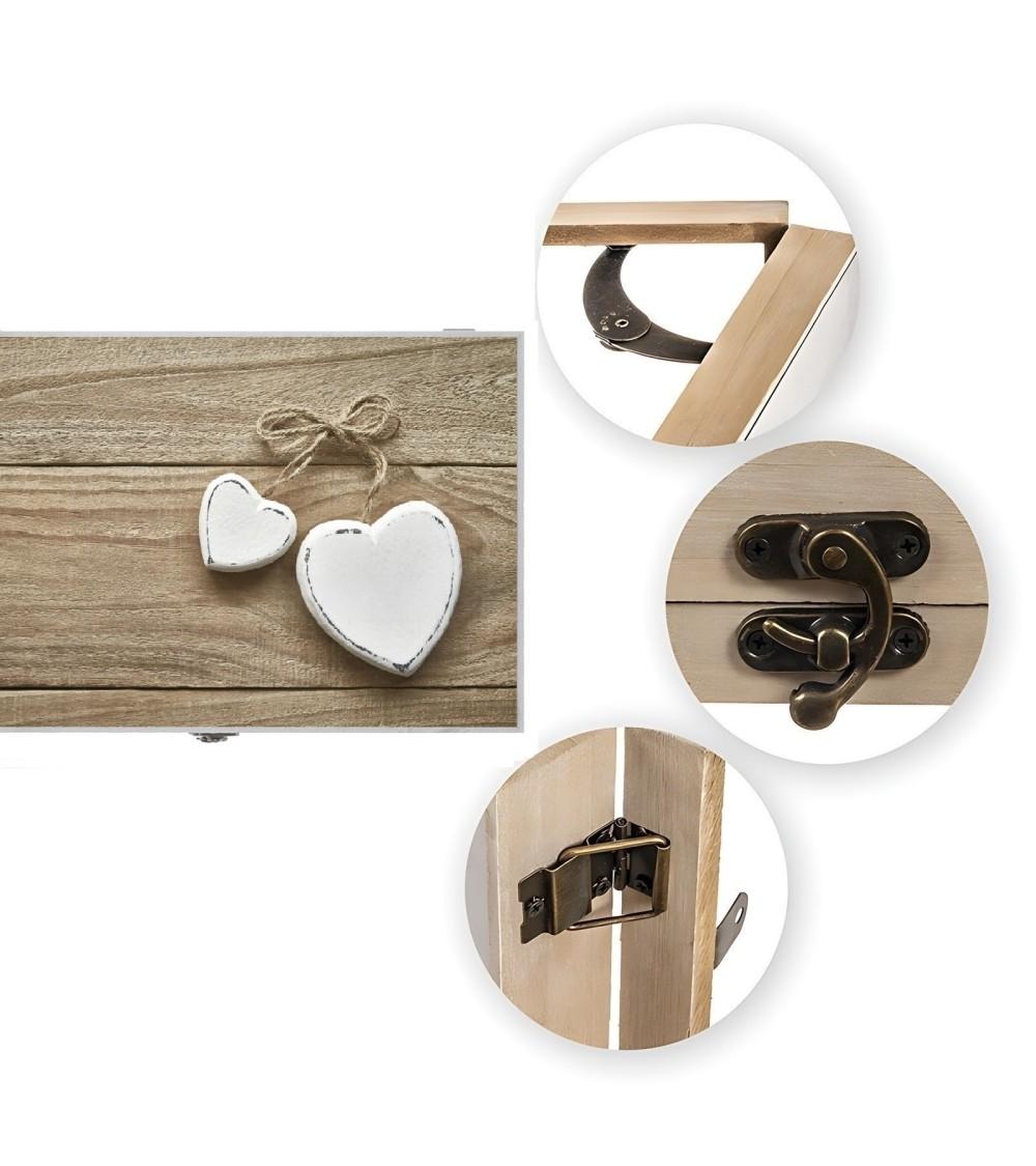 Dcasa Tapa Contador De Luz O Cubrecontador Electricos De Madera Corazon De 46x6x32 Cm