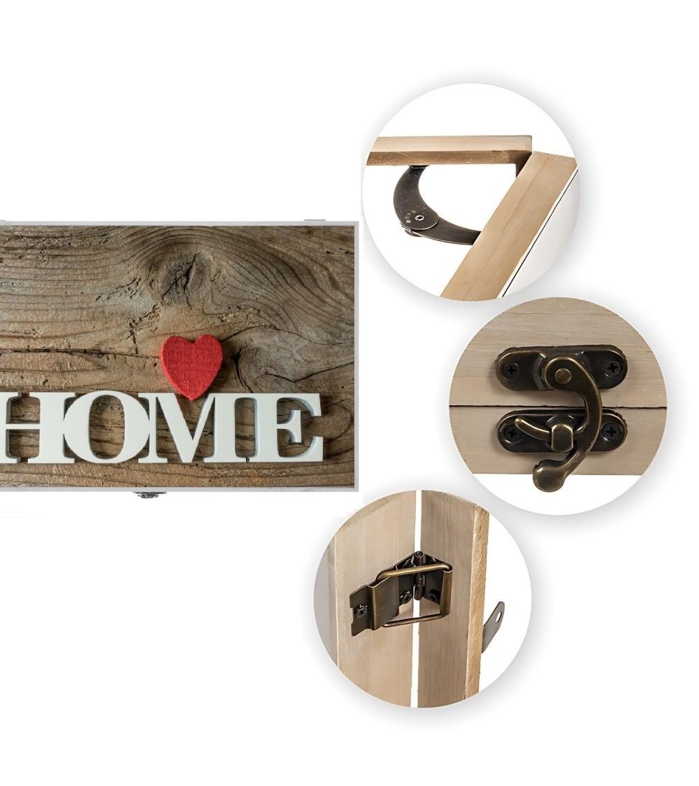 Dcasa Tapa Contador De Luz O Cubrecontador Electricos De Madera Home Corazon Rojo De 46x6x32 Cm