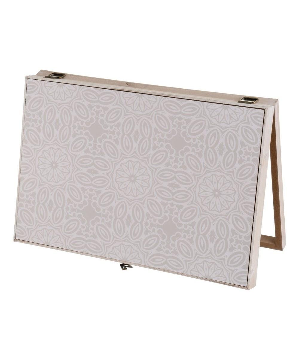 Dcasa Tapa contador de luz o cubrecontador electricos de madera floral de 46x6x32 cm
