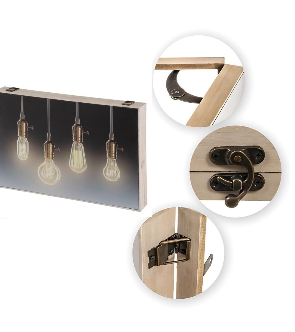 Dcasa Tapa Contador De Luz O Cubrecontador Electricos De Madera Lamparas De 46x6x32 Cm