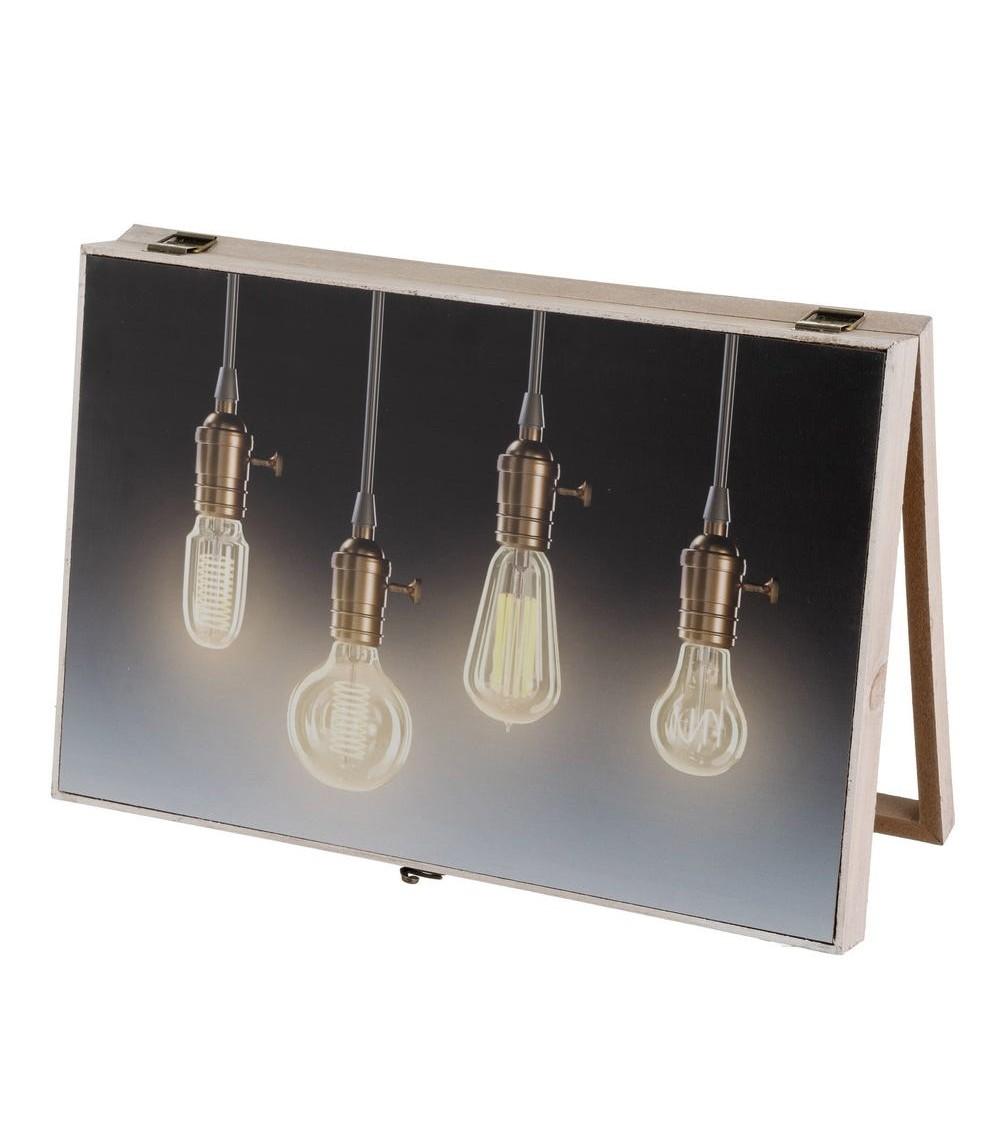 Dcasa Tapa contador de luz o cubrecontador electricos de madera lamparas de 46x6x32 cm