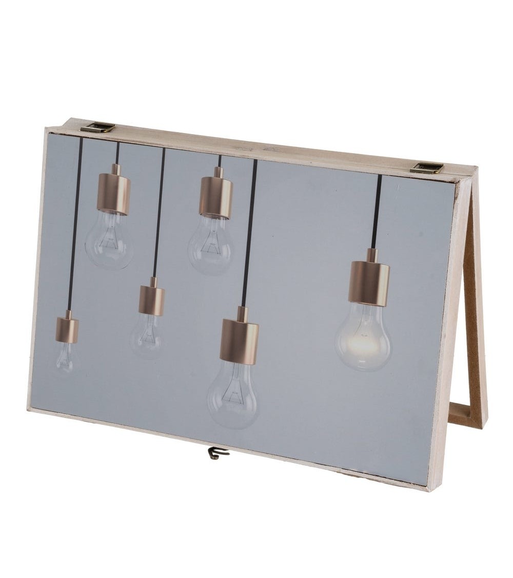 Dcasa Tapa contador de luz o cubrecontador electricos de madera lamparas de 46x6x32 cm