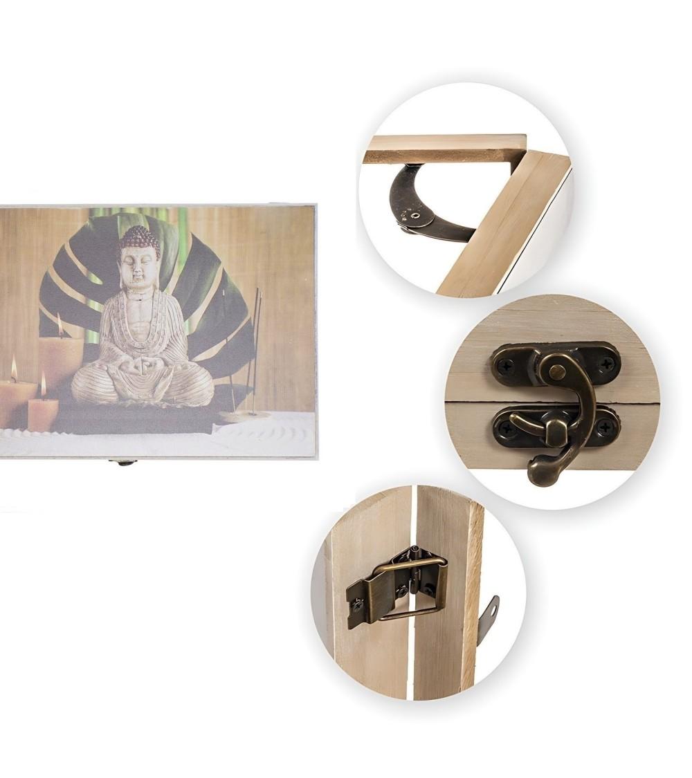 Dcasa Tapa Contador De Luz O Cubrecontador Electricos De Madera Buda Oriental