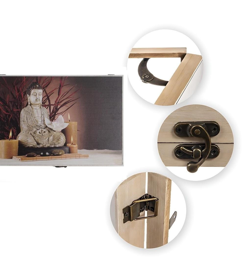 Dcasa Tapa Contador De Luz O Cubrecontador Electricos De Madera Buda Oriental