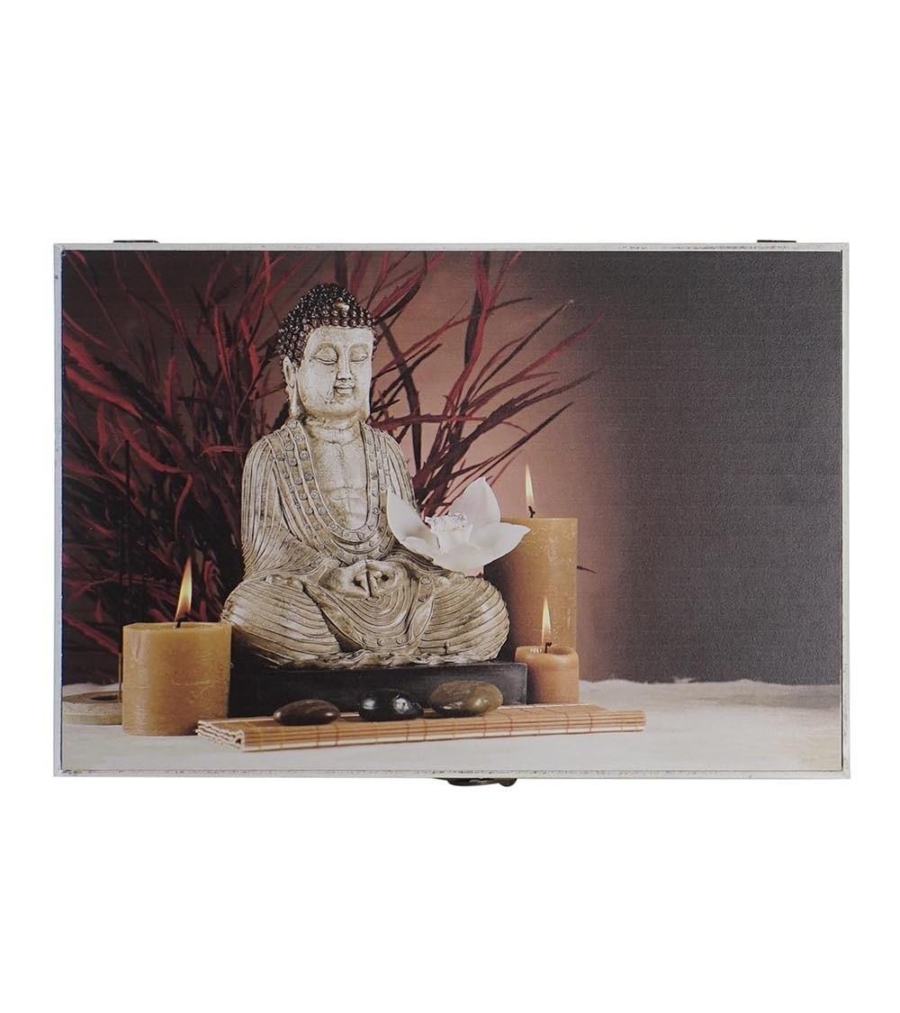 Dcasa Tapa contador de luz o cubrecontador electricos de madera buda oriental