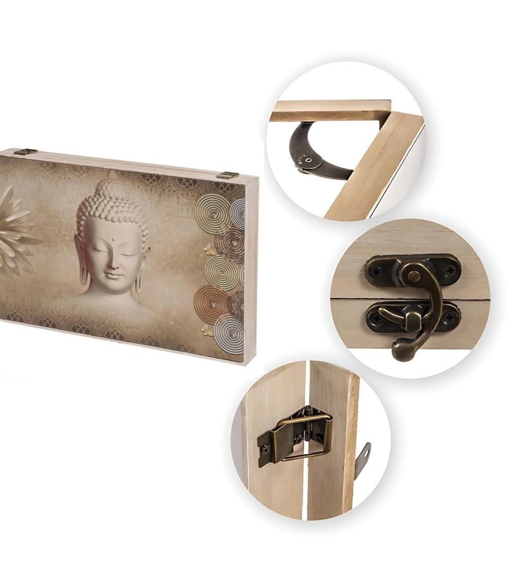 Dcasa Tapa Contador De Luz O Cubrecontador Electricos De Madera Buda Oriental