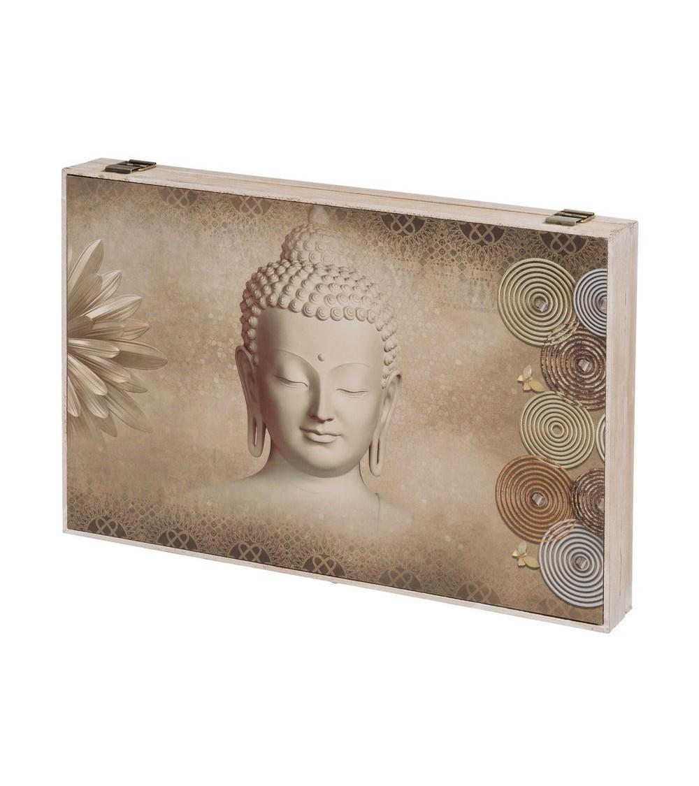 Dcasa Tapa contador de luz o cubrecontador electricos de madera buda oriental