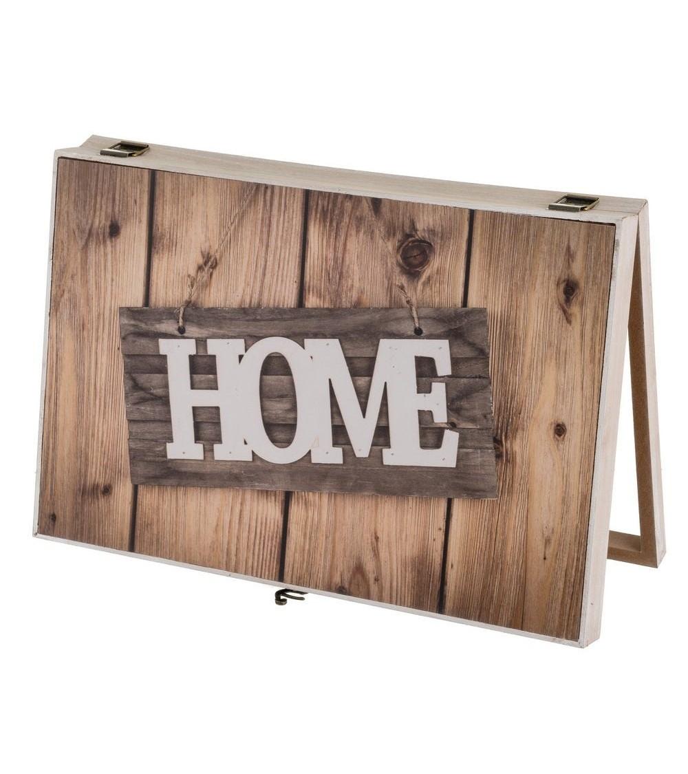 Dcasa Tapa contador de luz o cubrecontador electricos de madera Home marron de 46x6x32 cm