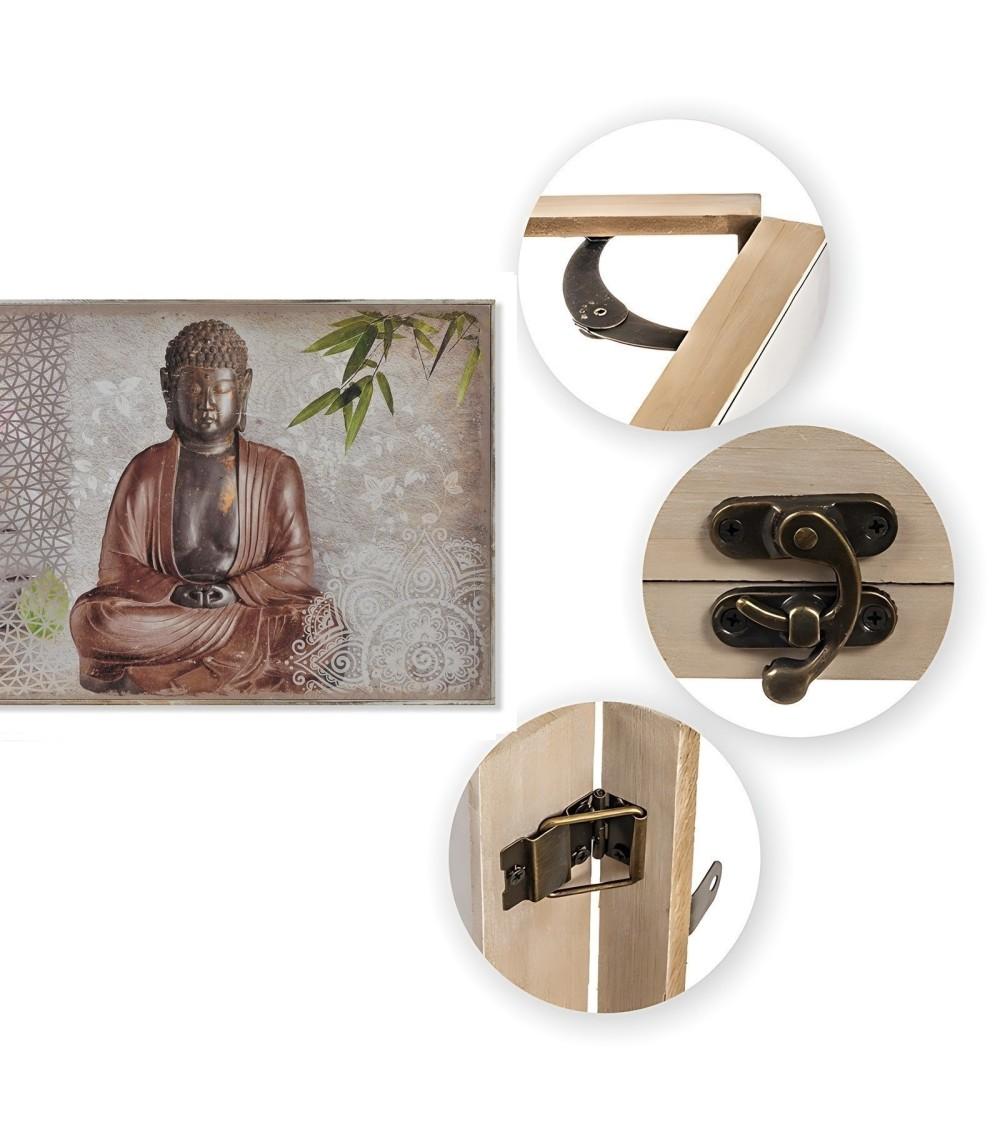 Dcasa Tapa Contador De Luz O Cubrecontador Electricos De Madera Buda Oriental