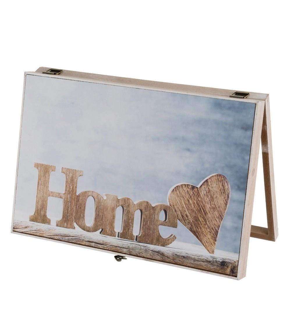 Dcasa Tapa contador de luz o cubrecontador electricos de madera Home corazon de 46x6x32 cm