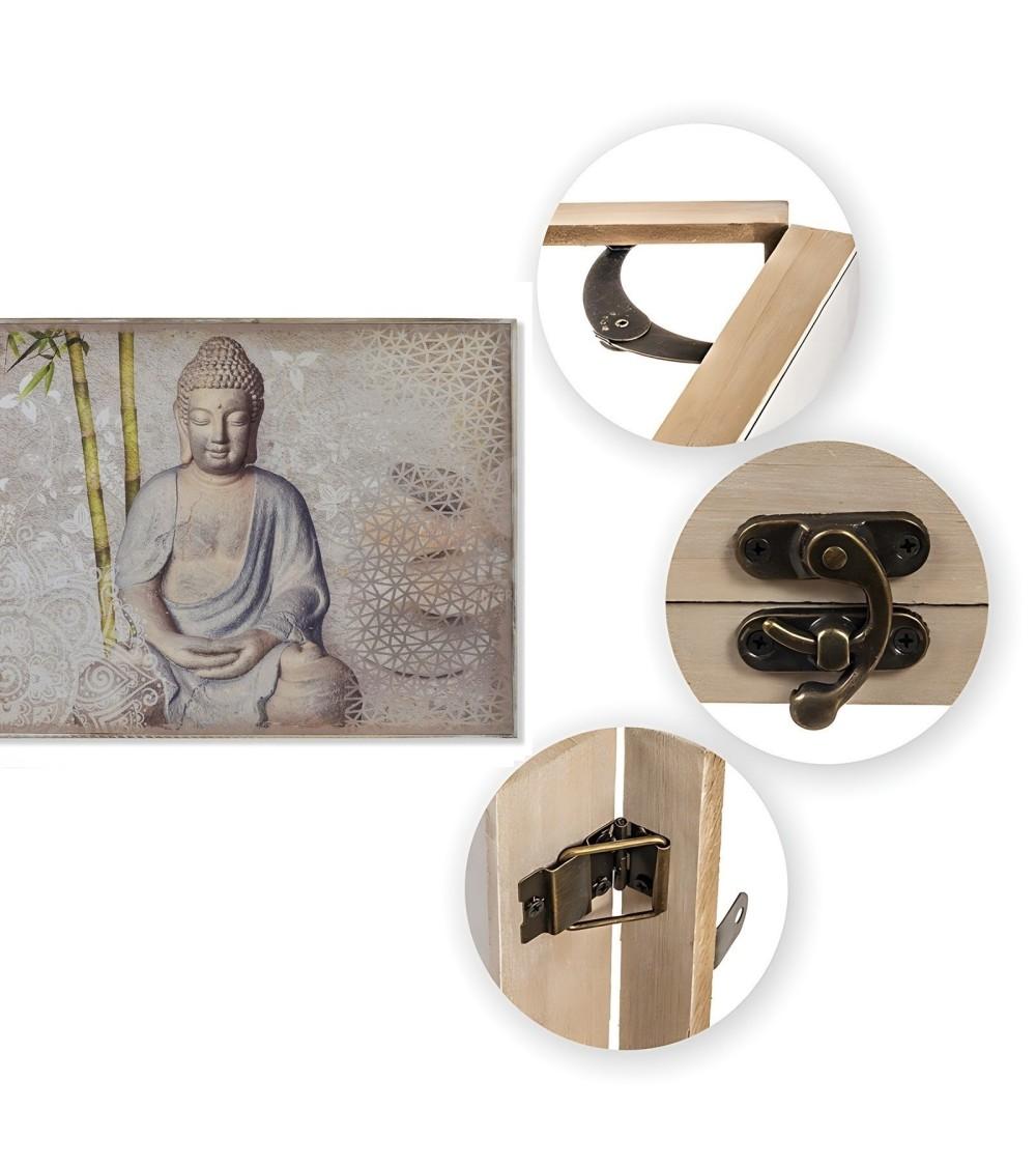 Dcasa Tapa Contador De Luz O Cubrecontador Electricos De Madera Buda Oriental