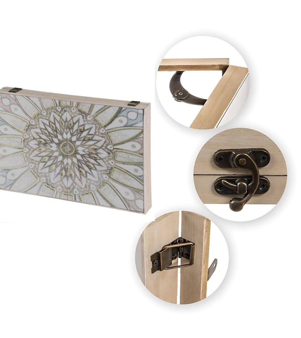 Dcasa Tapa Contador De Luz O Cubrecontador Electricos De Madera Mandala De 46x6x32 Cm