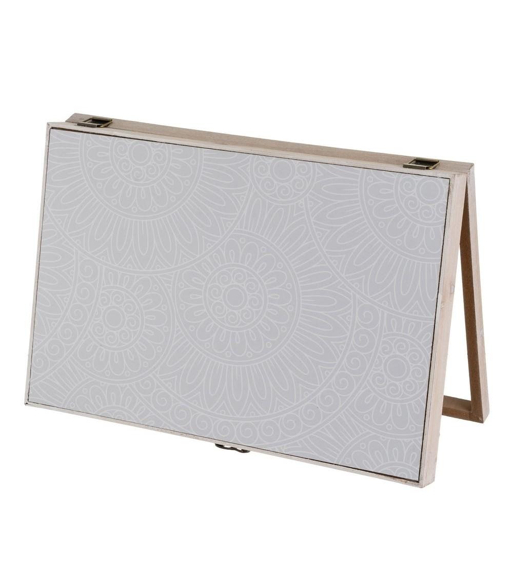 Dcasa Tapa contador de luz o cubrecontador electricos de madera floral de 46x6x32 cm