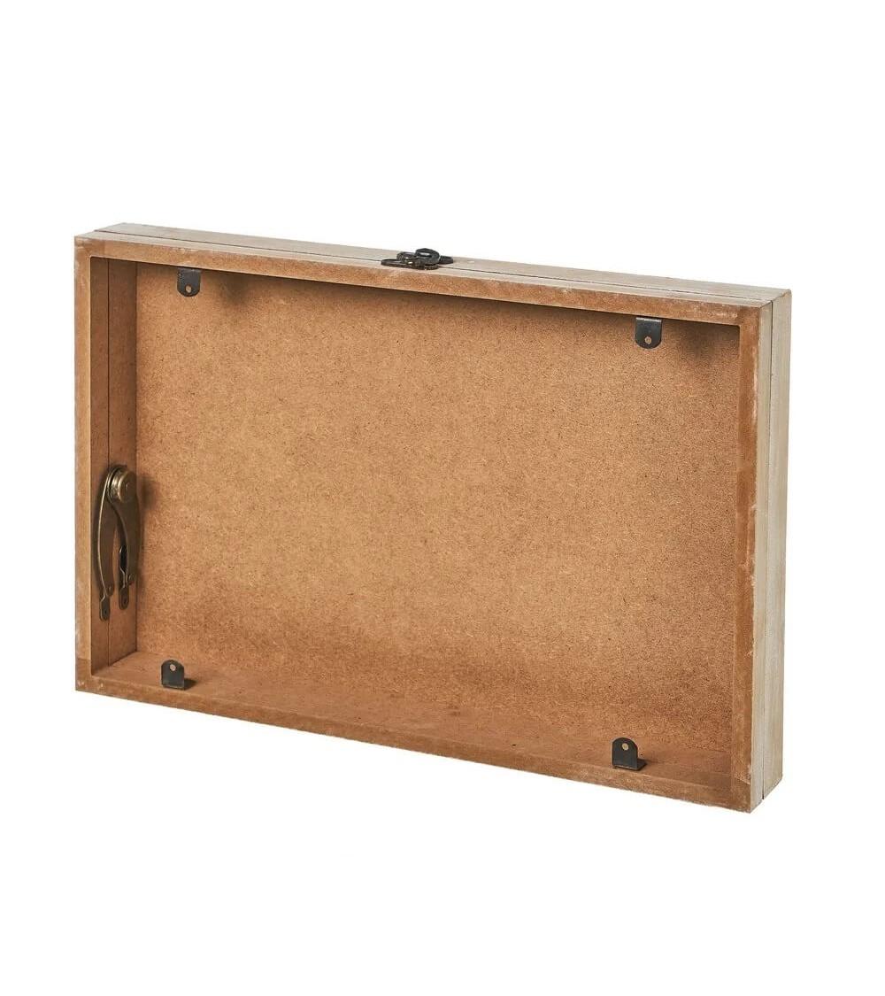 Dcasa Tapa Contador Luz O Cuadro Eléctrico De Flores Y Hojas Tropicales De Madera MDF Gris De 46x6x32 Cm