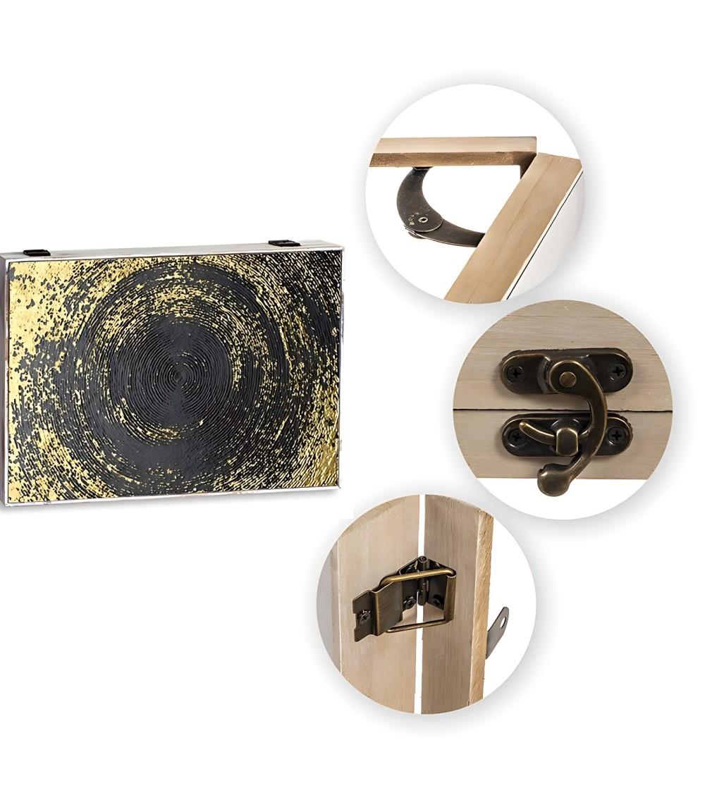 Dcasa Tapa Contador Luz O Cuadro Eléctrico De Madera Agujero Negro De 46x6x32 Cm