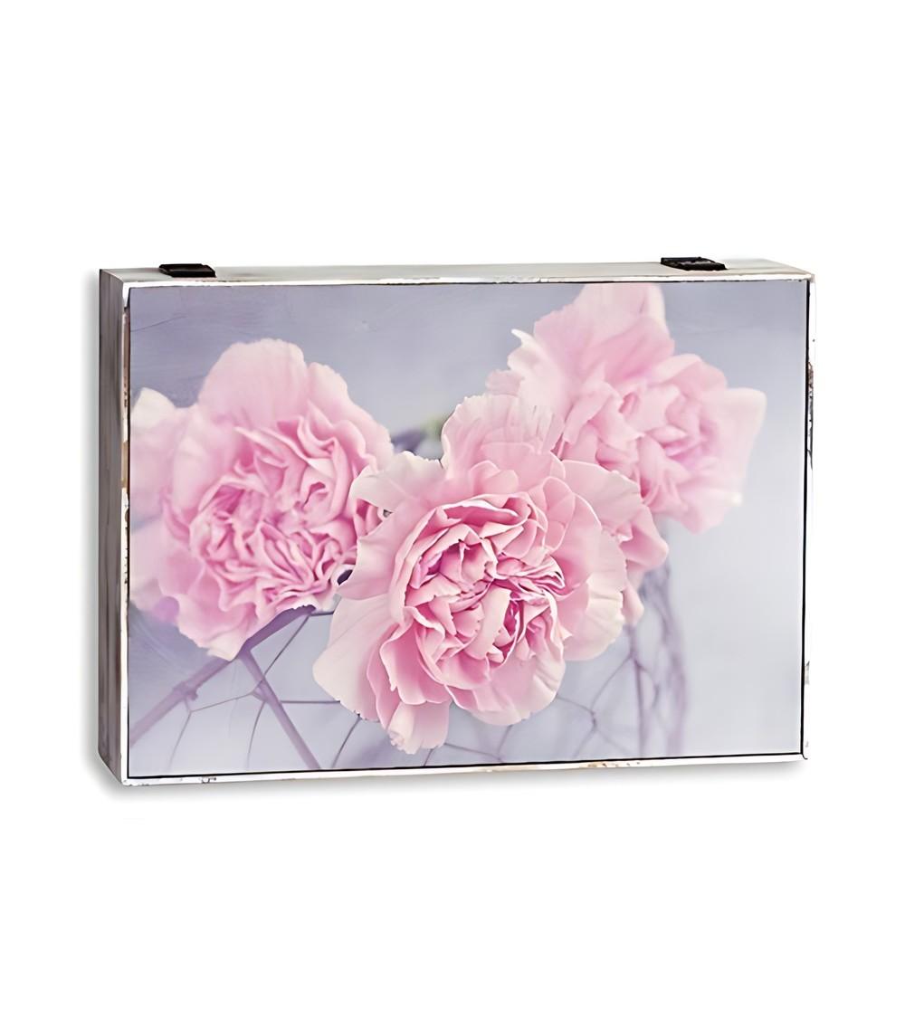 Dcasa Tapa contador luz o cuadro eléctrico de madera floral rosas cesta de 46x6x32 cm