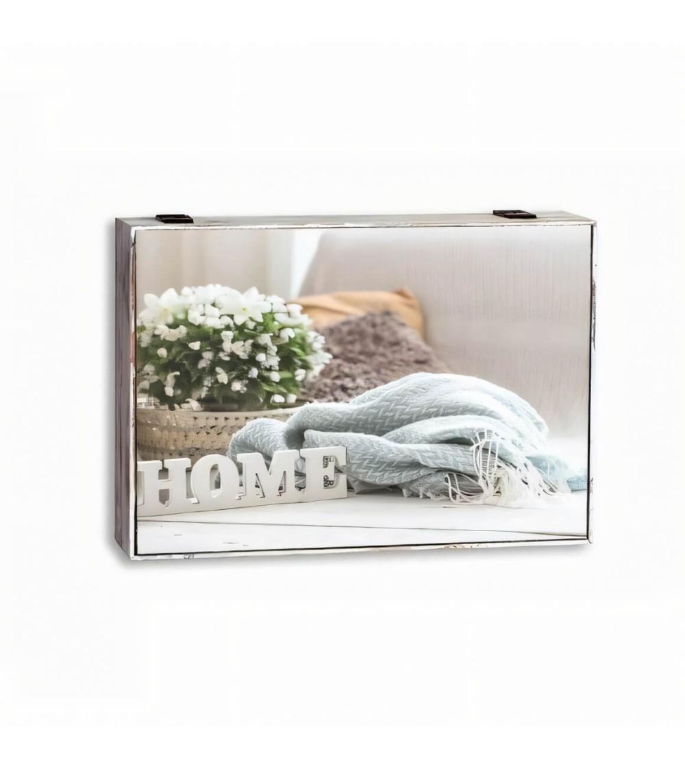 Dcasa Tapa contador luz o cuadro eléctrico de madera HOME BLANCO de 46x6x32 cm