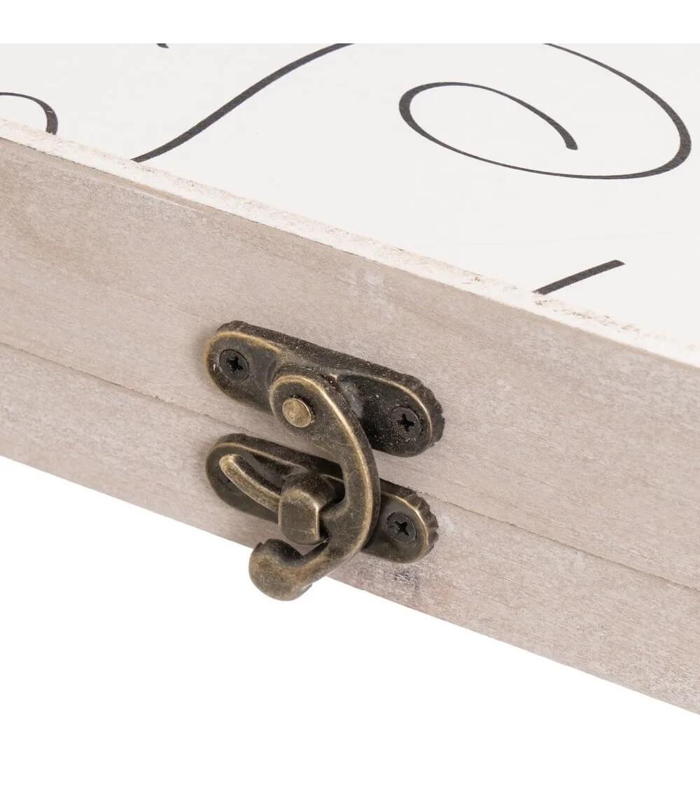 Dcasa Tapa Contador Luz O Cuadro Eléctrico De Rostros De Madera MDF Blanco Y Negro De 46x6x32 Cm