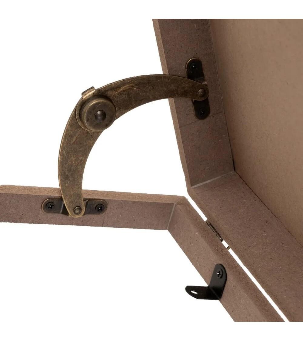 Dcasa Tapa De Contador Luz O Cuadro Eléctrico Buda De Madera MDF Gris De 46x6x32 Cm