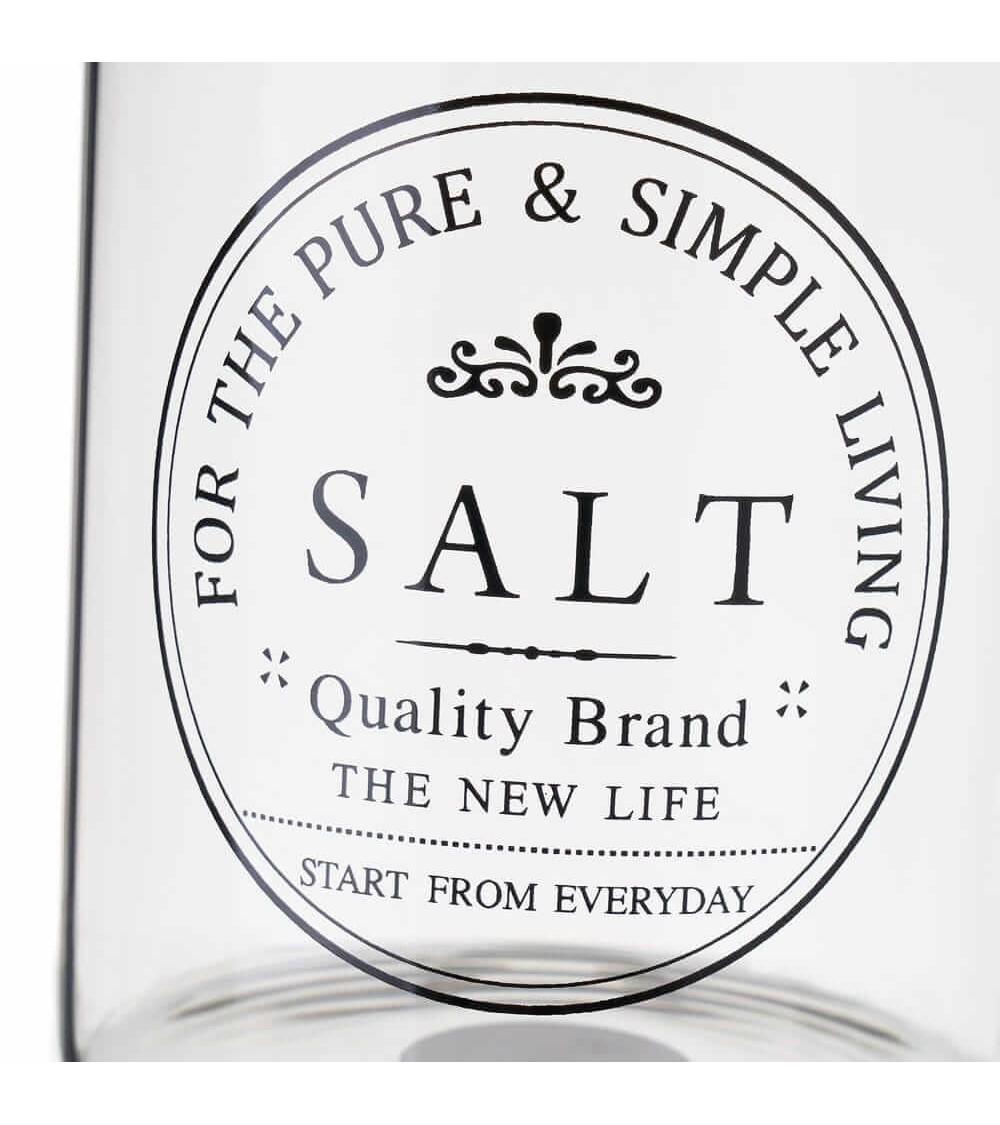 Dcasa Tarro Salero Cristal Borosilicato Con Tapa De Bambu Para Cocina Vintage 700 Ml