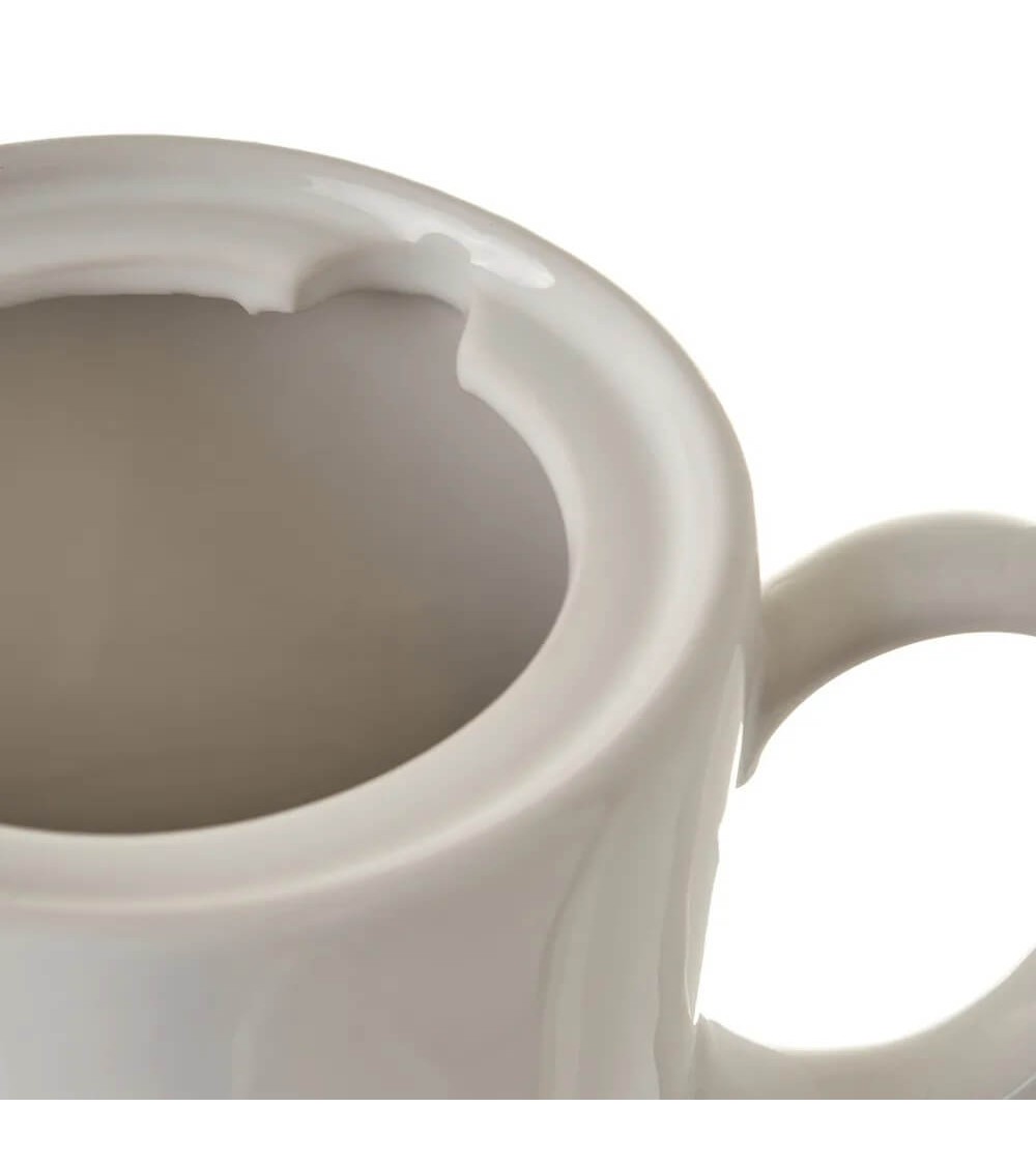 Dcasa Tetera Con Tapa De Stoneware Blanco De 1100 Ml