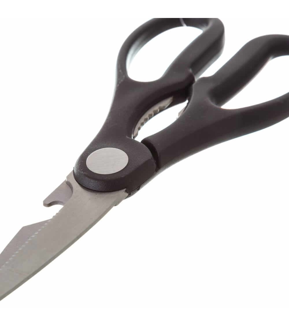 Dcasa Tijera Con Cascanueces De Acero Inoxidable Negra De 21 Cm