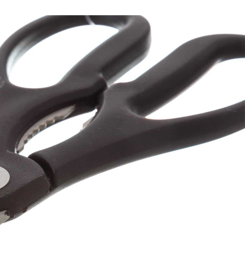 Dcasa Tijera Con Cascanueces De Acero Inoxidable Negra De 21 Cm