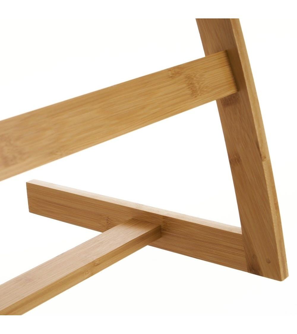 Dcasa Toallero De Pie Múltiple De Bambú Natural Y Acero Inoxidable De 57x35x81 Cm