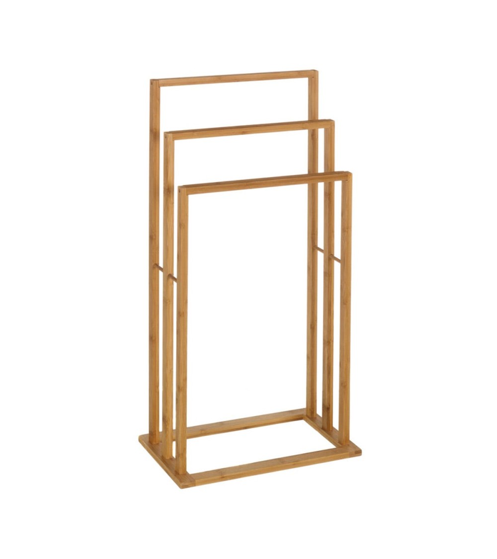 Dcasa Toallero de Pie múltiple Natural de Madera de bambú de 40x24x82 cm