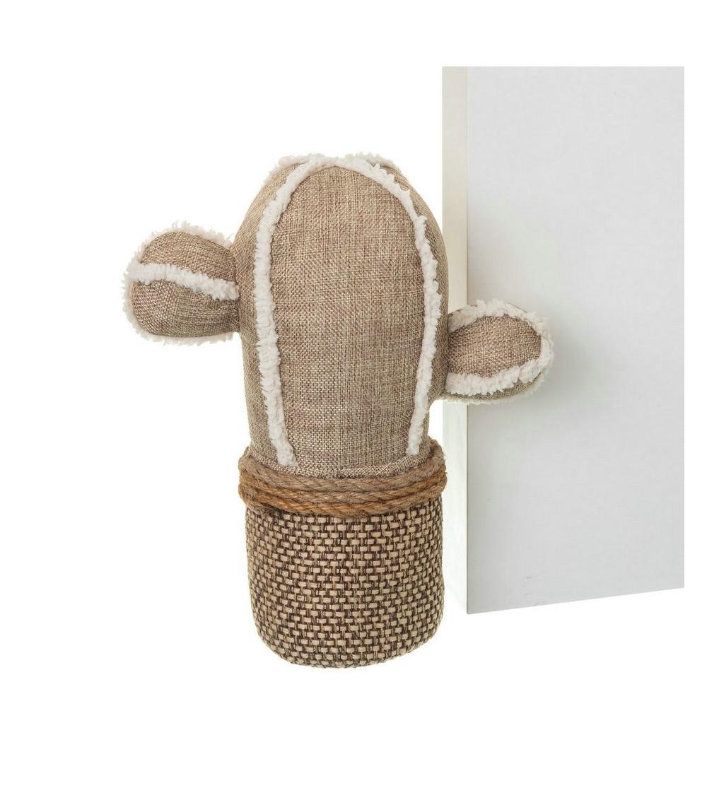 Dcasa Tope puerta original cactus de tela arena de 25x10x28 cm