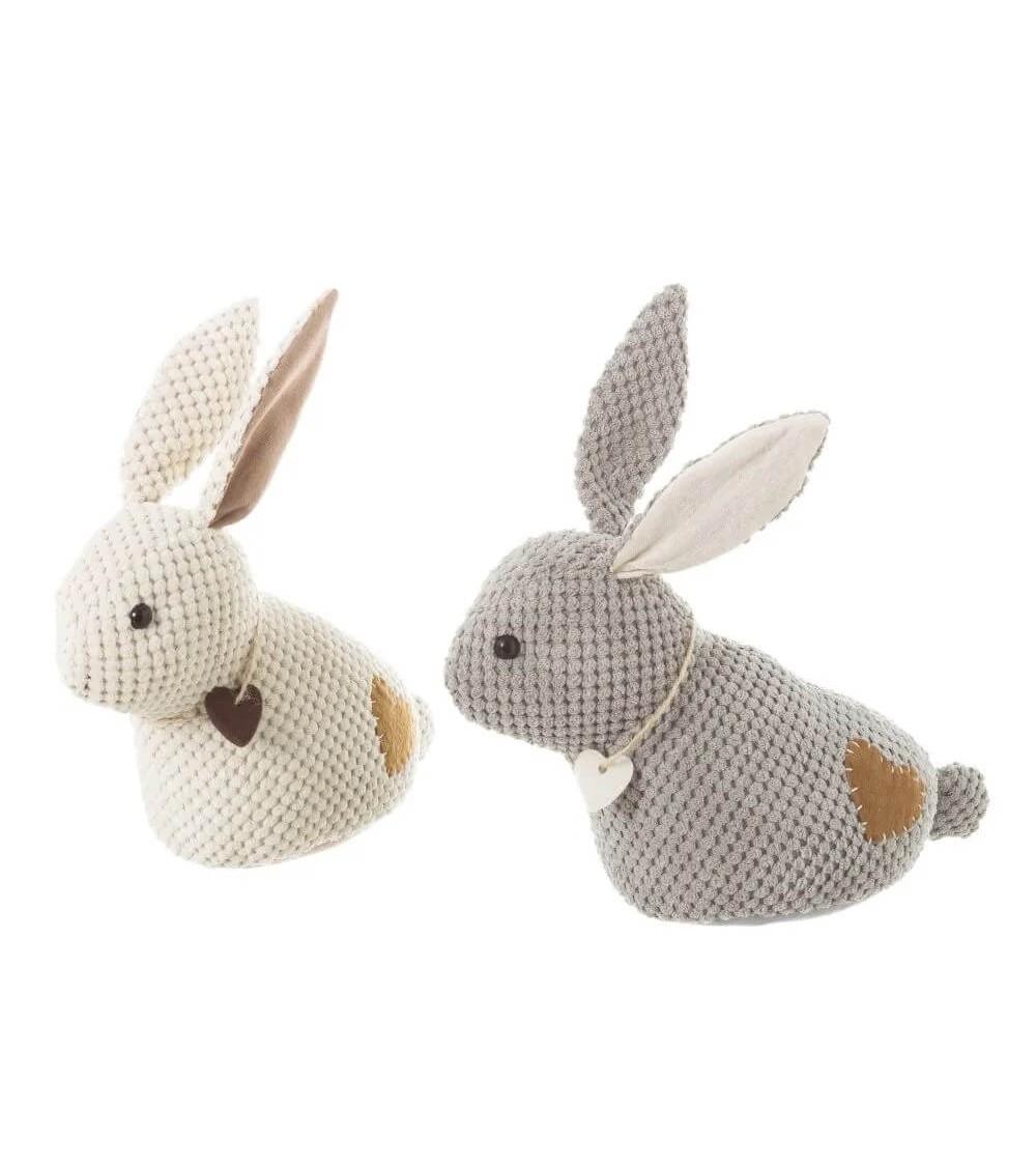 Dcasa Topes de puerta conejo de tela y gravilla gris y beige a escoger 803229