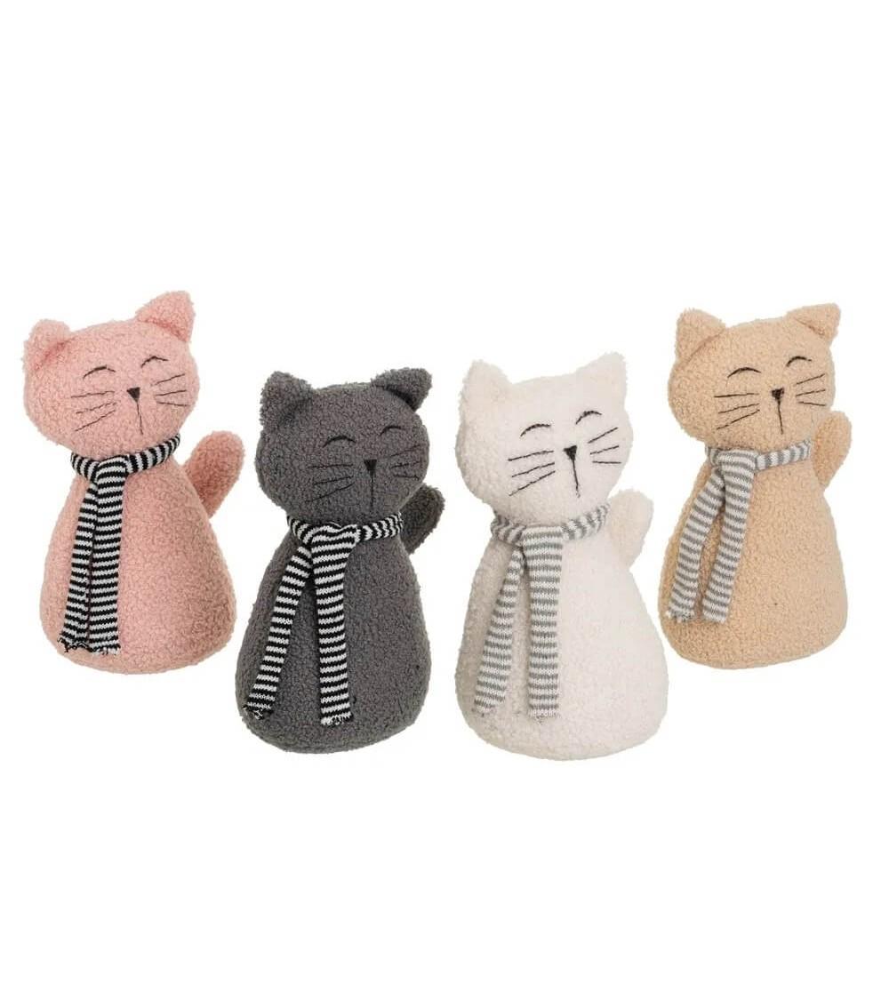 Dcasa Topes De Puerta De Gatos De Tela De Borreguito Y Gravilla De Colores