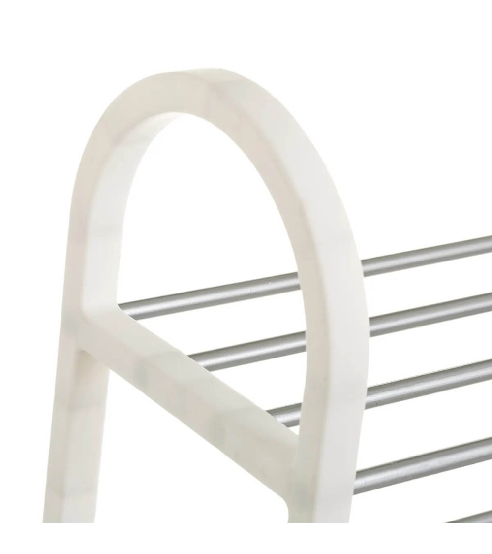 Dcasa Zapatero Blanco De Metal Con 5 Baldas De 82x19x50 Cm