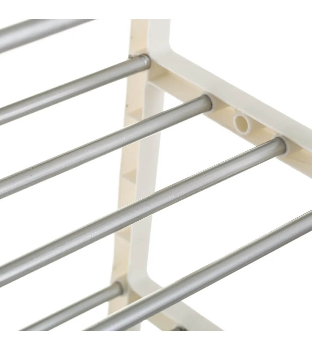 Dcasa Zapatero Blanco De Metal Con 5 Baldas De 82x19x50 Cm