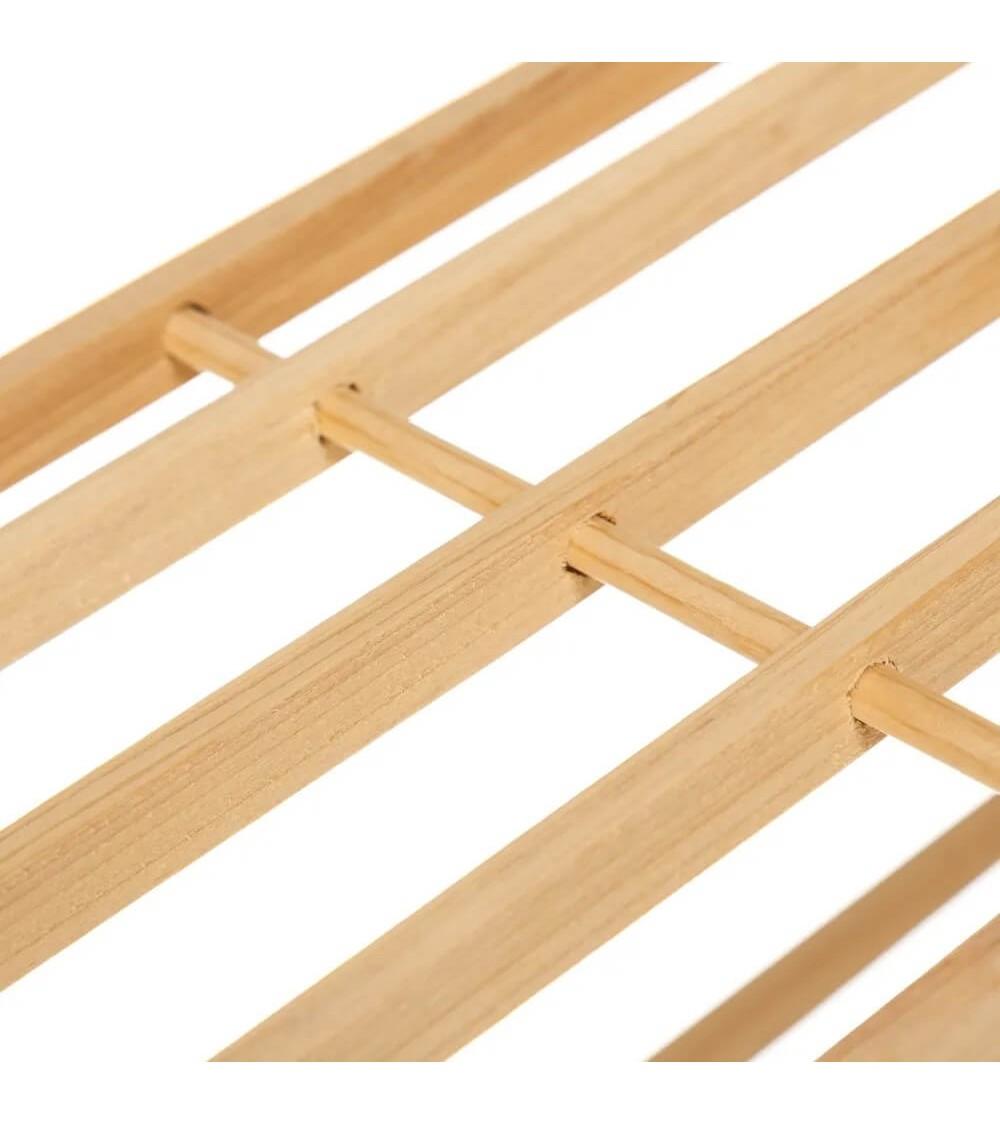 Dcasa Zapatero De Madera De Abeto Natural Claro Con 2 Estantes De 64x26x29 Cm