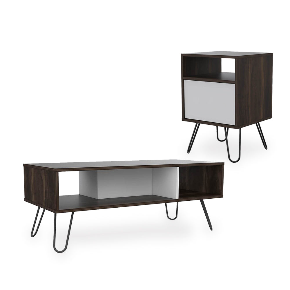 Deco home Combo Mesa auxiliar Vassel + Mesa de Centro