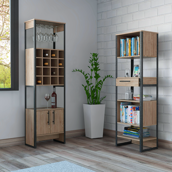 Deco Home Combo Magnum Bar+biblioteca Abierto