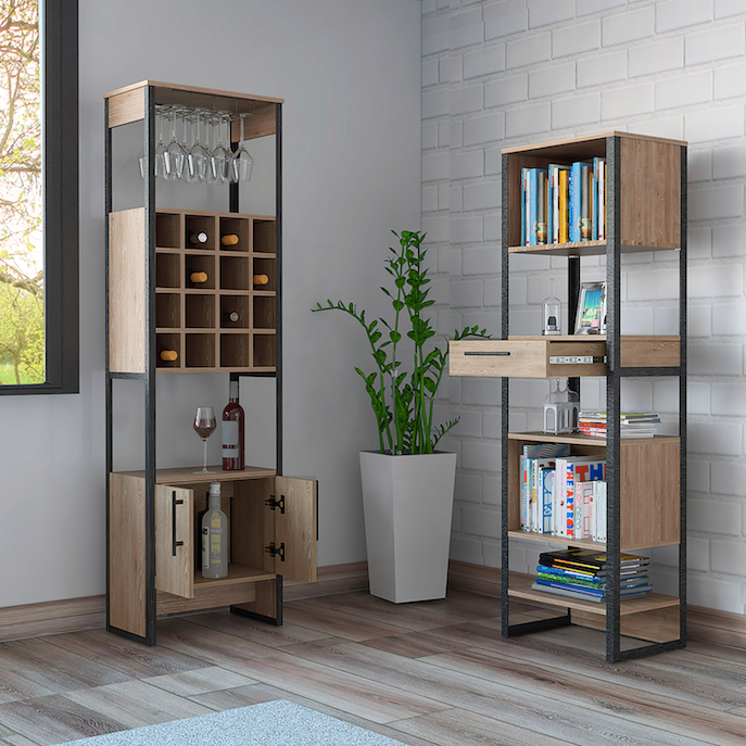 Deco Home Combo Magnum Bar+biblioteca Abierto