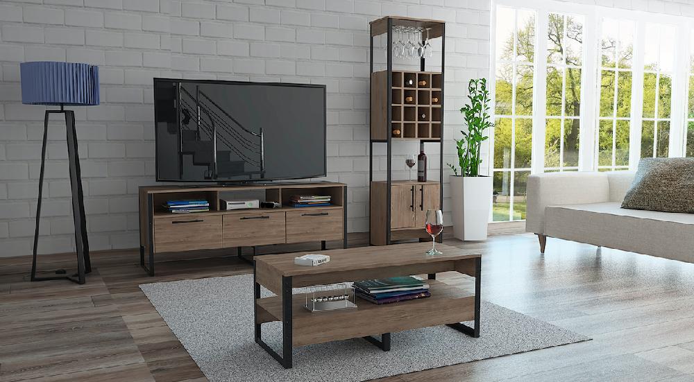 Deco Home Combo Mágnum Bar+Rack Tv+Mesa De Centro