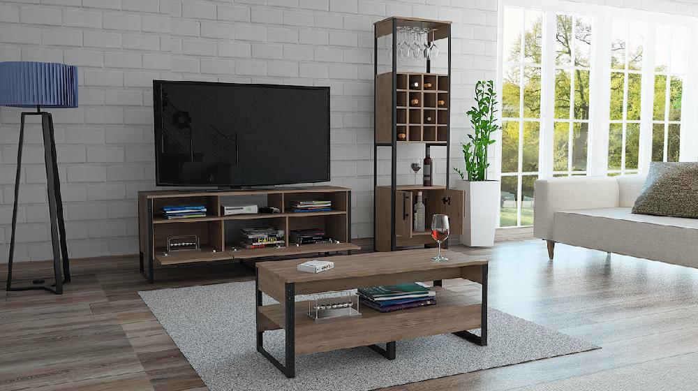 Deco Home Combo Mágnum Bar+Rack Tv+Mesa De Centro