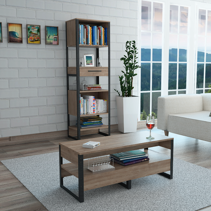 Deco Home Combo Magnum Biblioteca+Mesa De Centro