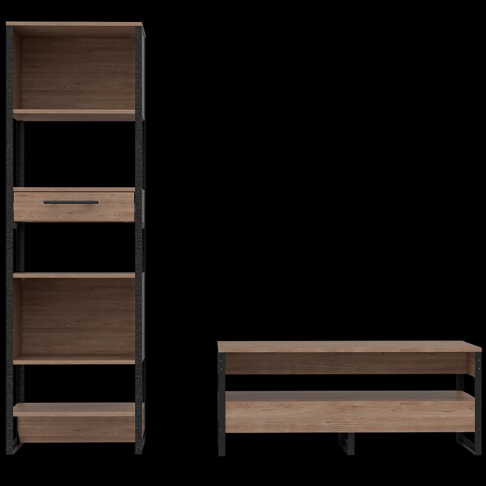 Deco home Combo Magnum Biblioteca+Mesa de Centro