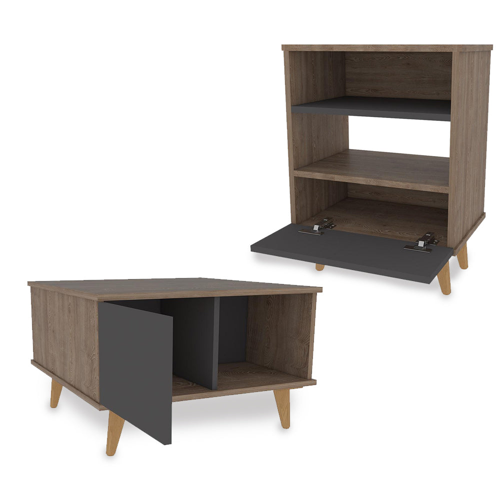 Deco home Combo Mesa auxiliar Salem + Mesa de centro