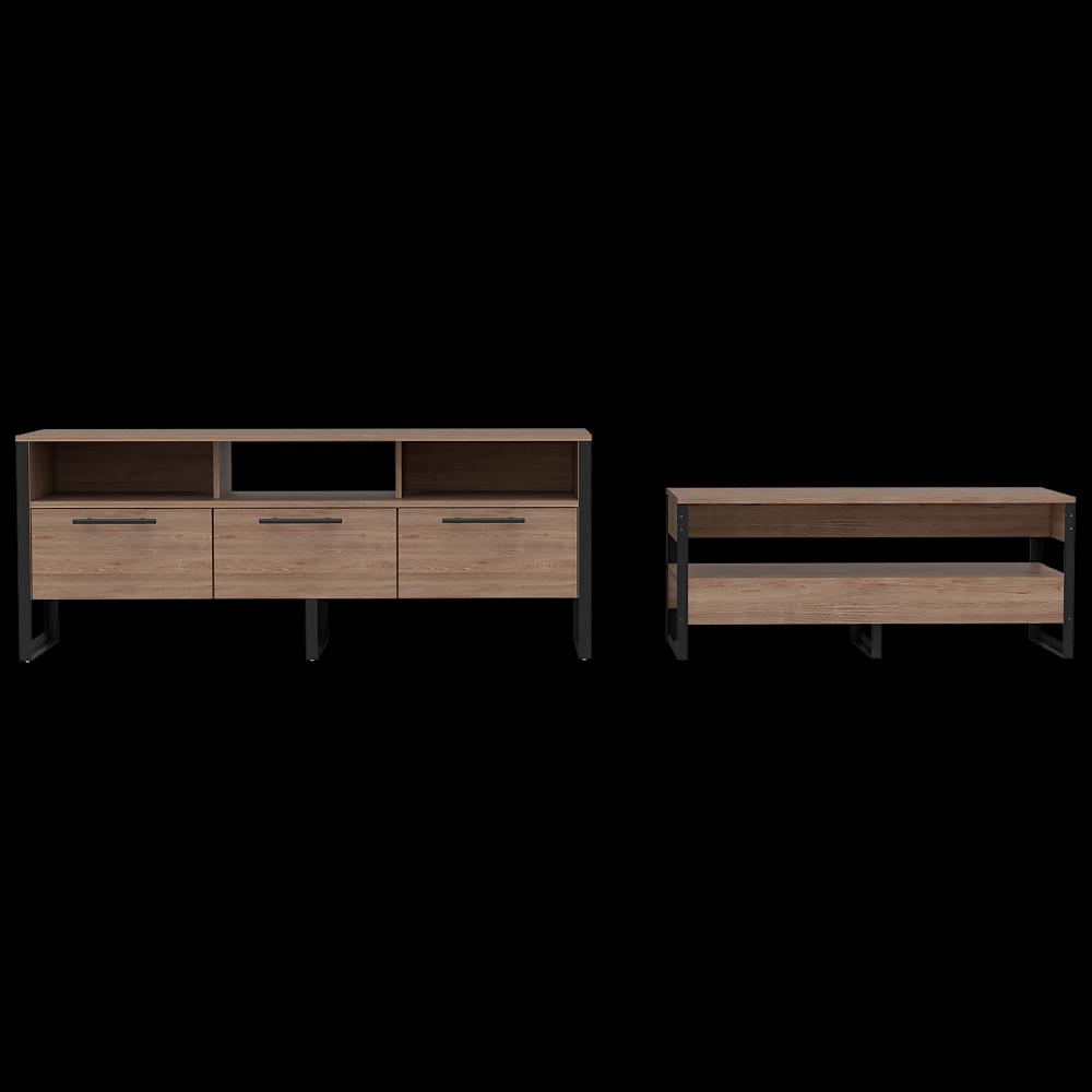 Deco home Combo Rack de TV + Mesa de Centro Mágnum