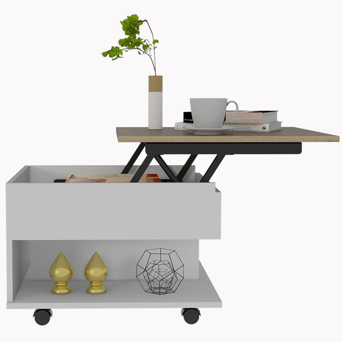 Deco Home Mesa Auxiliar Luanda Duna Con Blanco