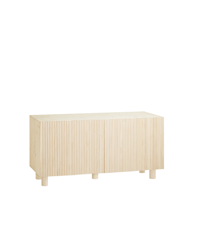Deco wood Aparador de madera de abeto y pino en tono natural 152x42cm