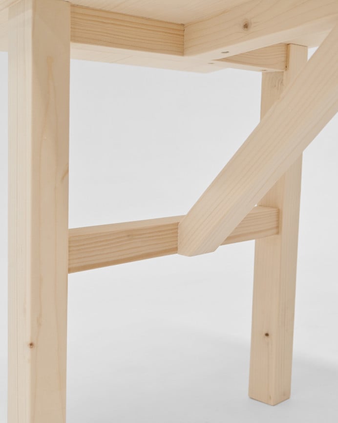 Deco Wood Banco De Madera Maciza En Tono Natural De 115cm